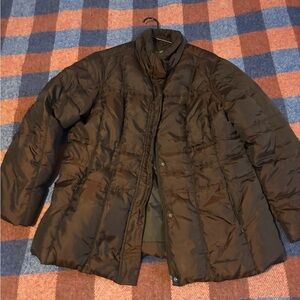 Eddie Bauer Dark Brown Down Puffer Jacket